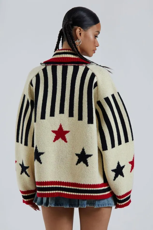 Women Jaded London Knitwear Team 23 Knitted Zip Through