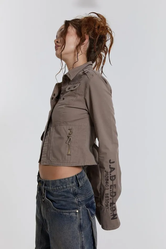 Women Jaded London Long Sleeve Tops Solstice Cargo Shirt
