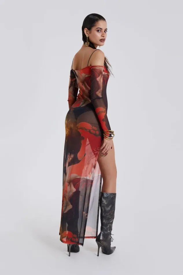 Women Jaded London Maxi Dresses Valencia Print Maxi Dress