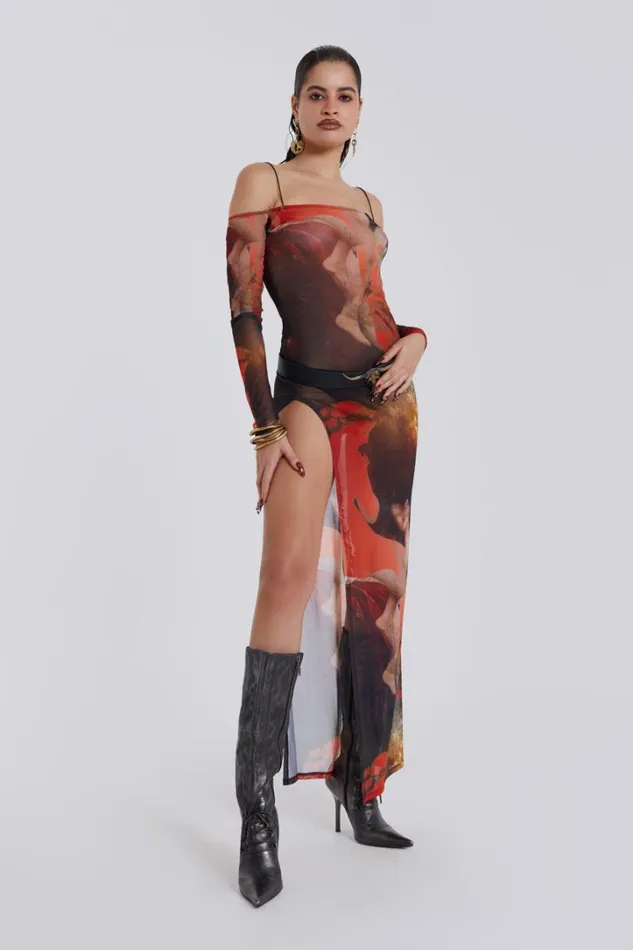 Women Jaded London Maxi Dresses Valencia Print Maxi Dress