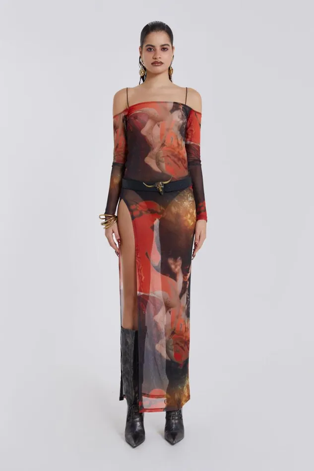 Women Jaded London Maxi Dresses Valencia Print Maxi Dress