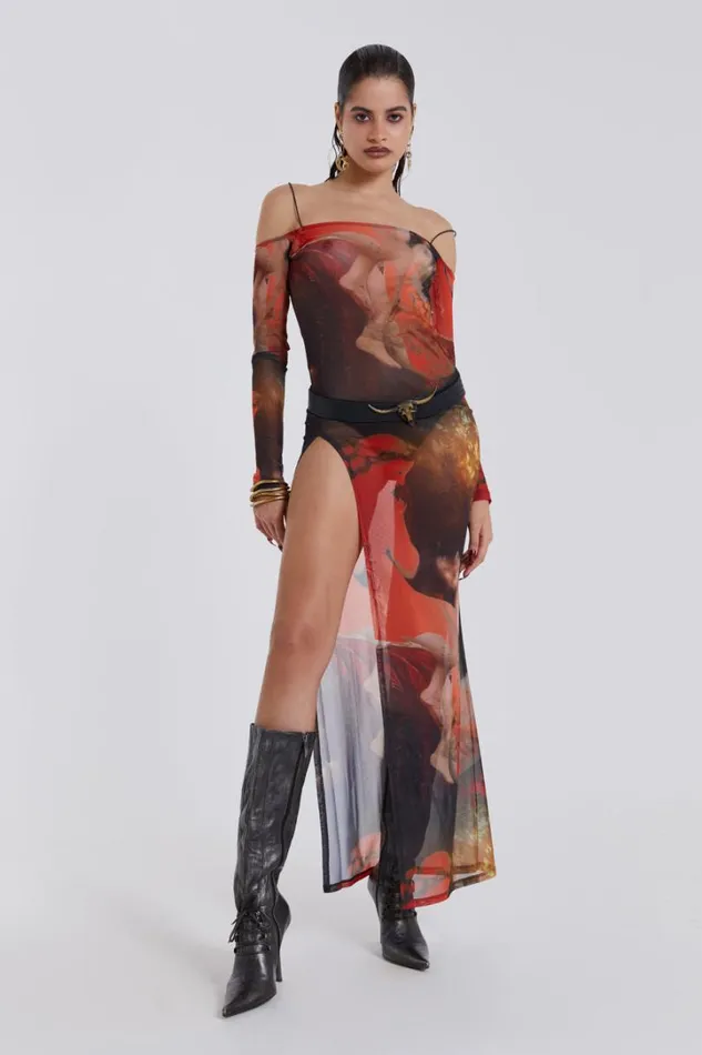 Women Jaded London Maxi Dresses Valencia Print Maxi Dress