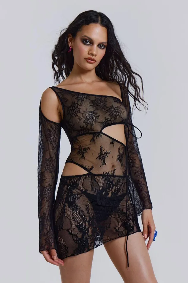 Women Jaded London Mini Dresses Siren Mini Dress In Black