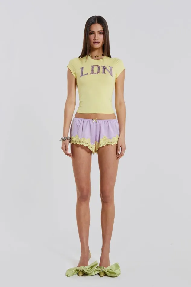 Women Jaded London Shorts and Jorts Sugar Lace Satin Shorts