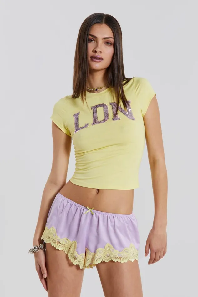 Women Jaded London Shorts and Jorts Sugar Lace Satin Shorts