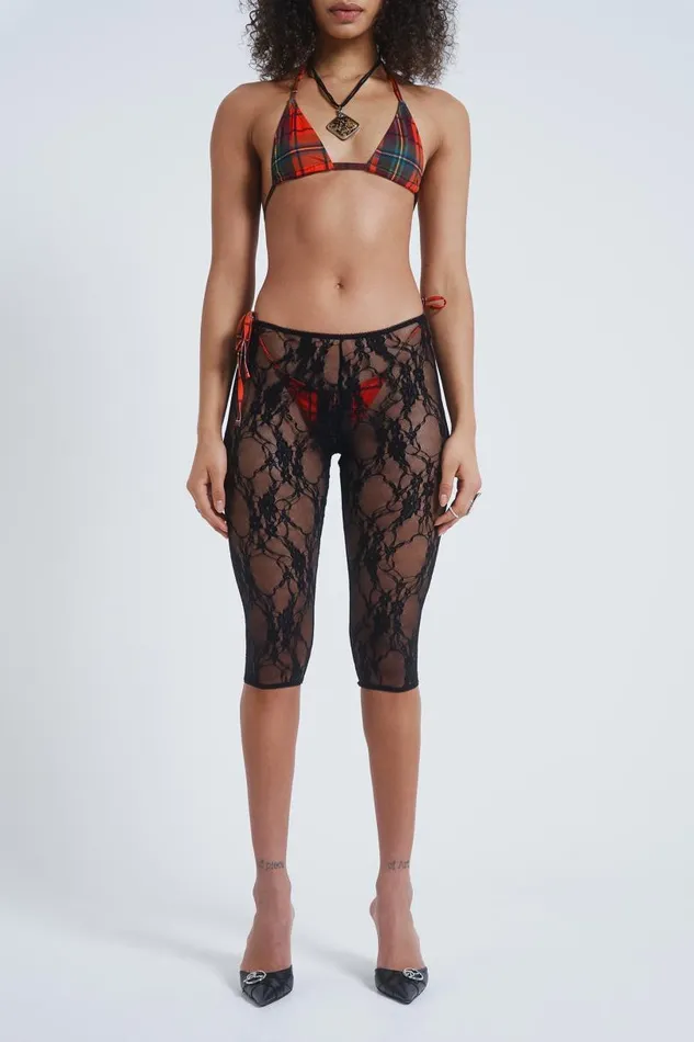 Women Jaded London Shorts and Jorts Venice Lace Pedal Pushers