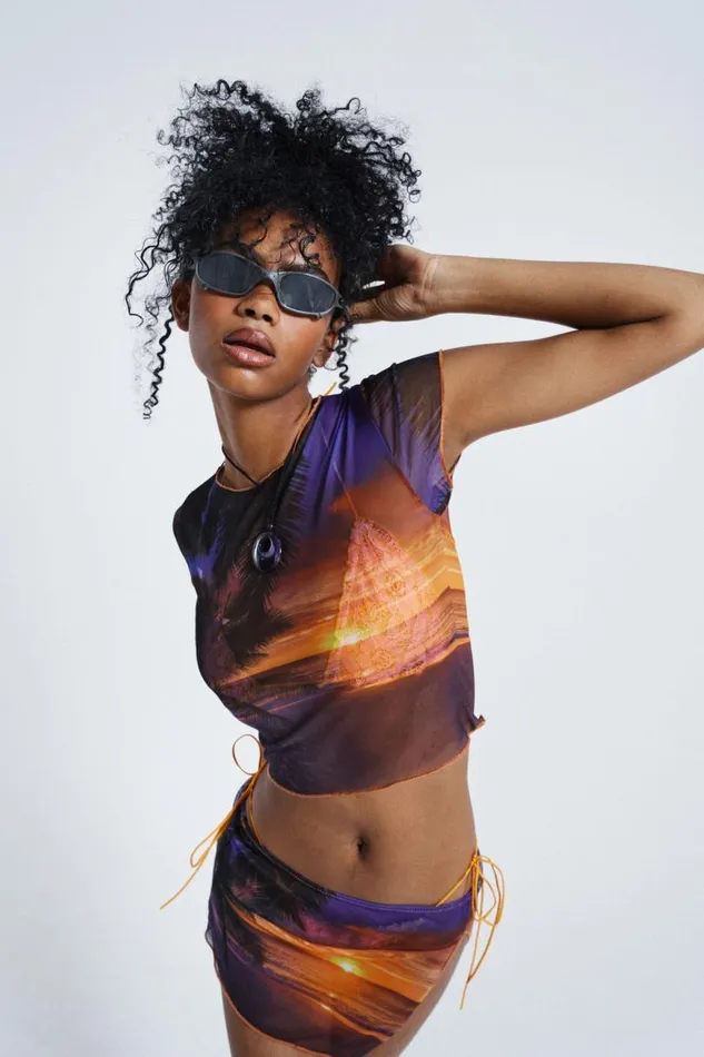 Women Jaded London Skirts Aloha Cove Mesh Mini Skirt