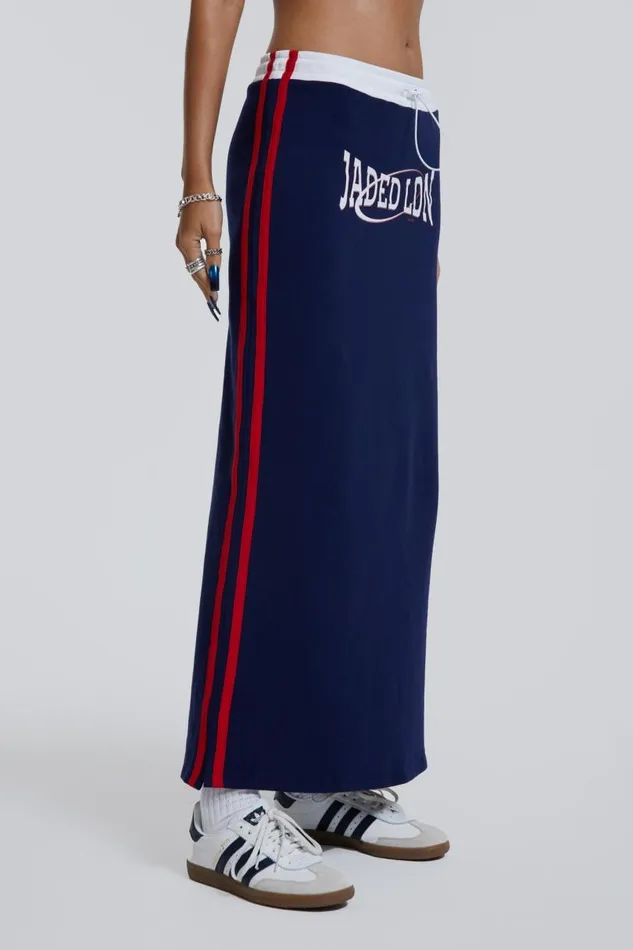 Women Jaded London Skirts Blueprint Jersey Maxi Skirt With Toggle Detail