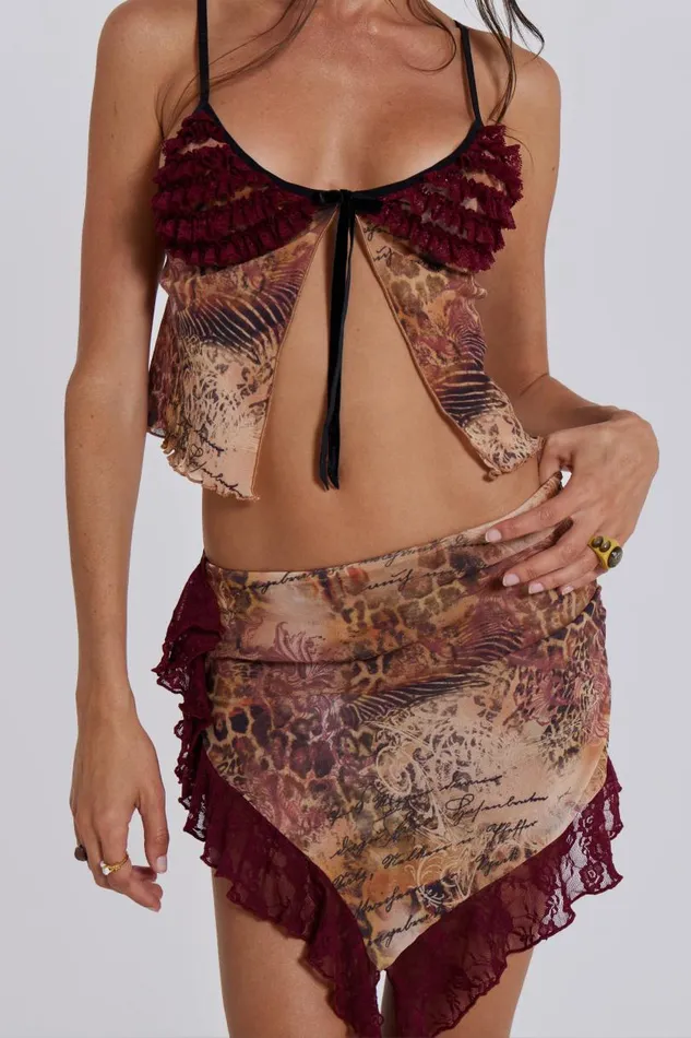 Women Jaded London Skirts Celestia Lace Mini Skirt