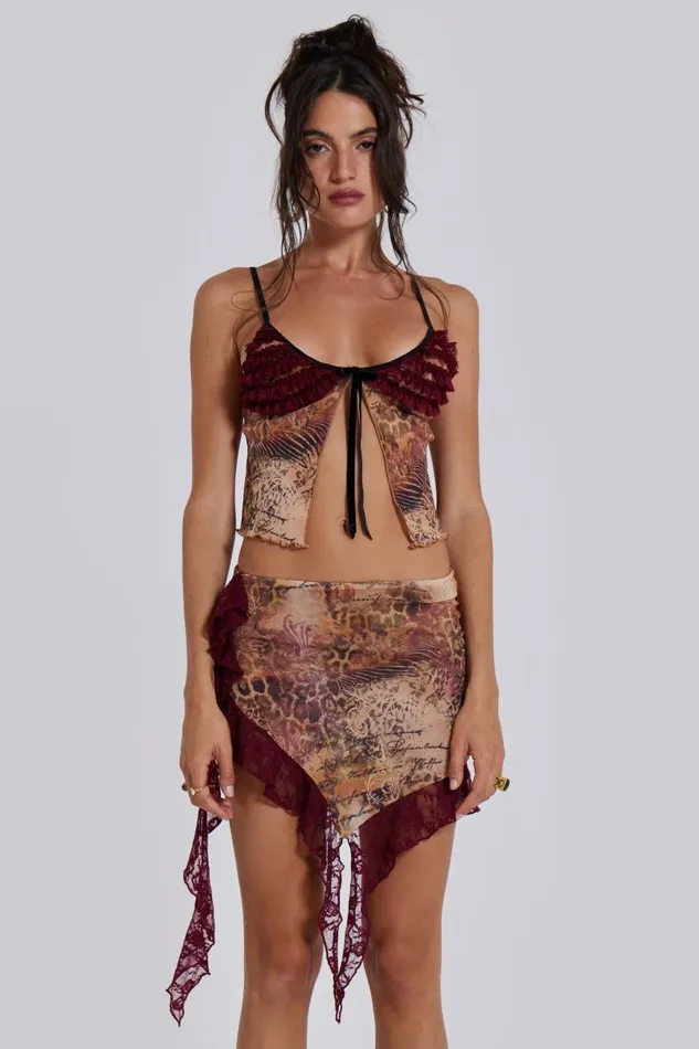 Women Jaded London Skirts Celestia Lace Mini Skirt