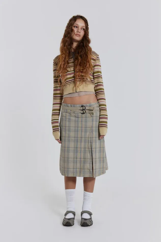 Women Jaded London Skirts Giselle Check Cargo Midi Skirt