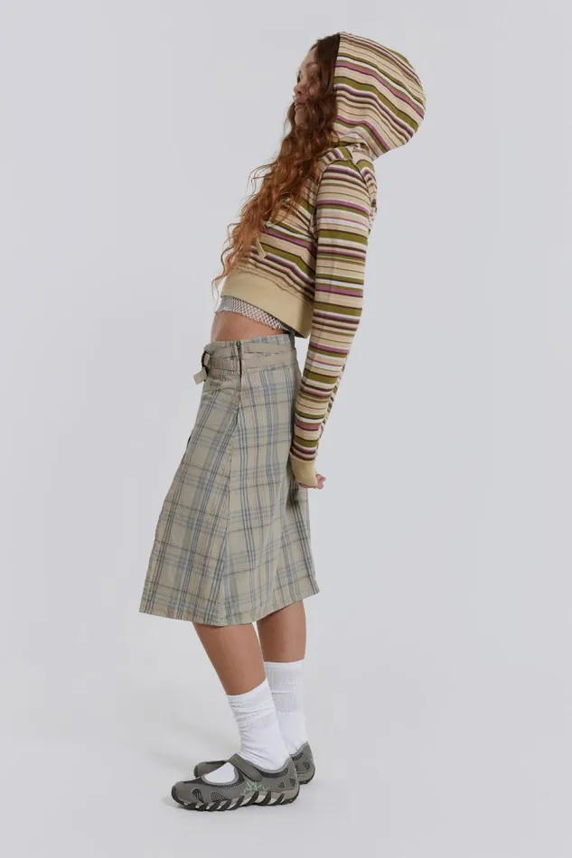 Women Jaded London Skirts Giselle Check Cargo Midi Skirt