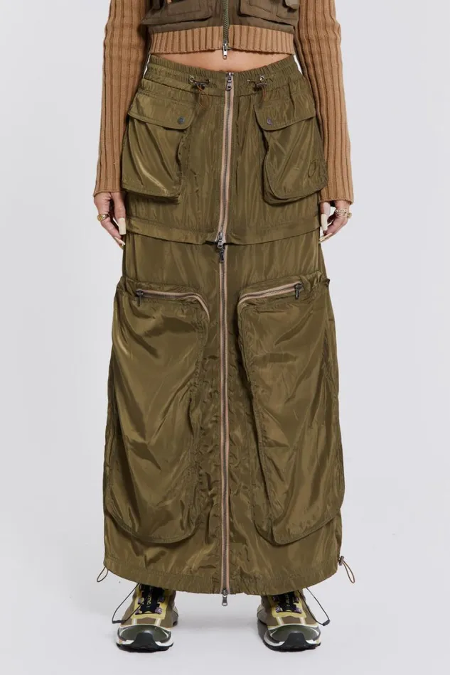 Women Jaded London Skirts Madison 2 In 1 Cargo Maxi Skirt