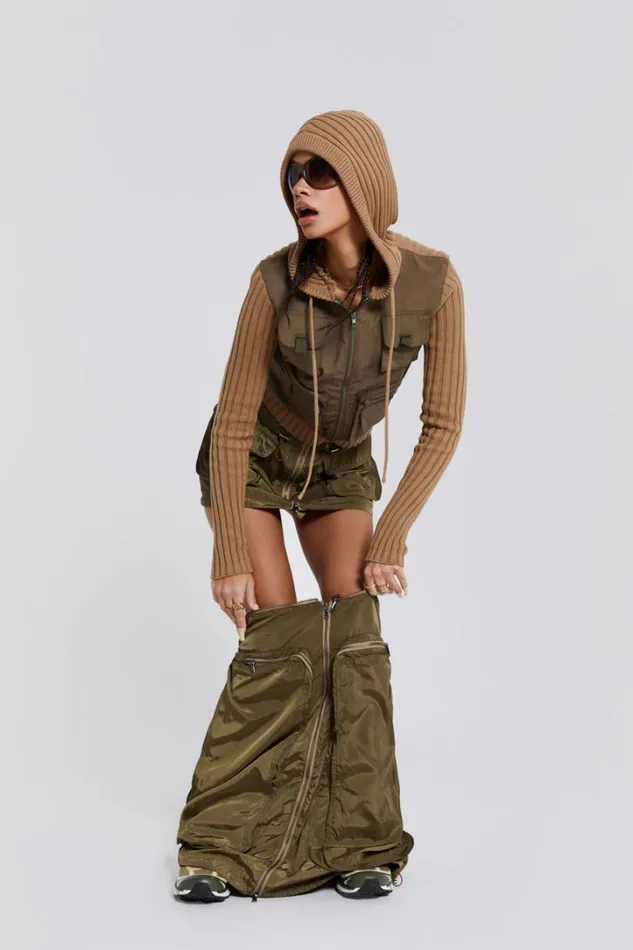 Women Jaded London Skirts Madison 2 In 1 Cargo Maxi Skirt