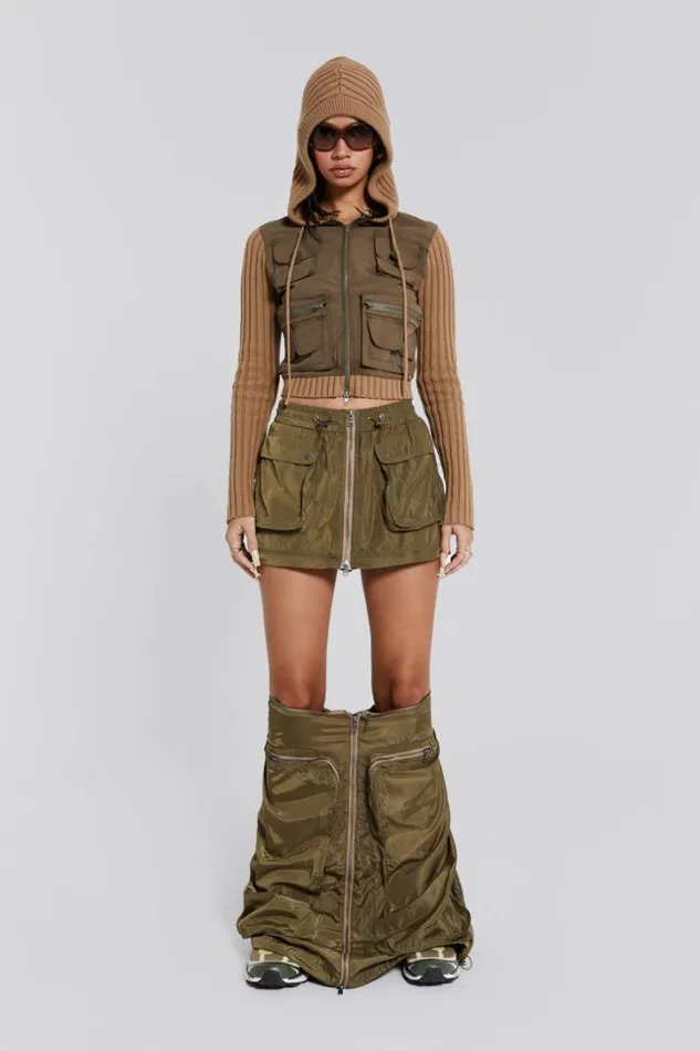Women Jaded London Skirts Madison 2 In 1 Cargo Maxi Skirt