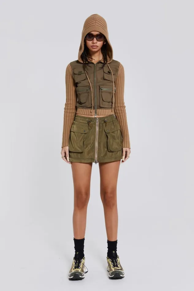 Women Jaded London Skirts Madison 2 In 1 Cargo Maxi Skirt