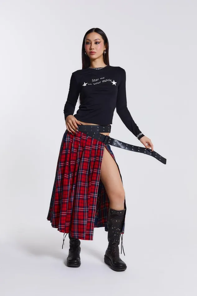 Women Jaded London Skirts Rebel Maxi Kilt