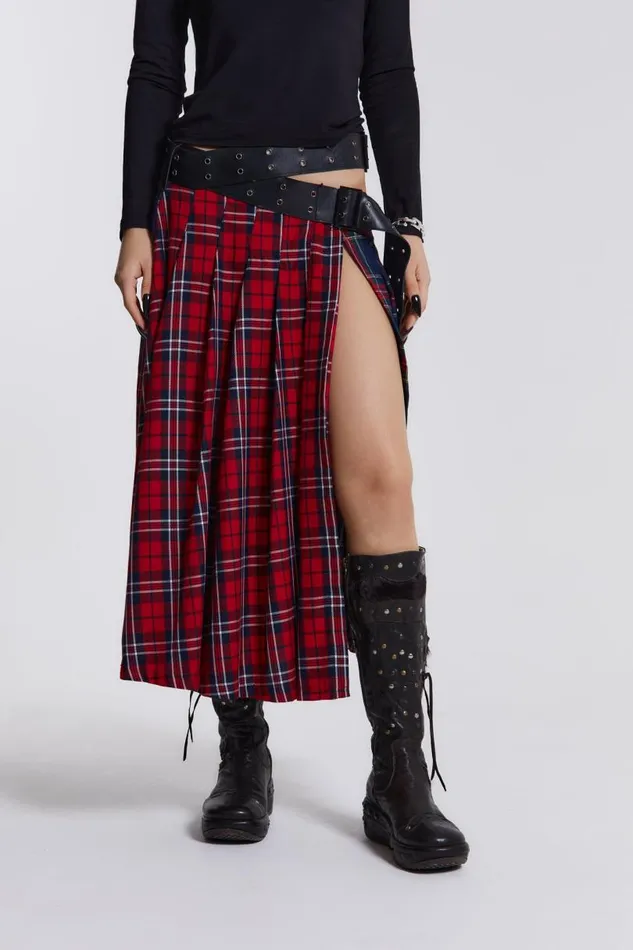 Women Jaded London Skirts Rebel Maxi Kilt