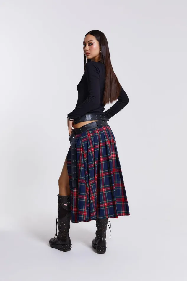 Women Jaded London Skirts Rebel Maxi Kilt