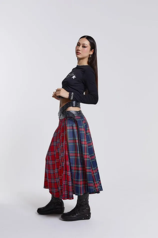 Women Jaded London Skirts Rebel Maxi Kilt