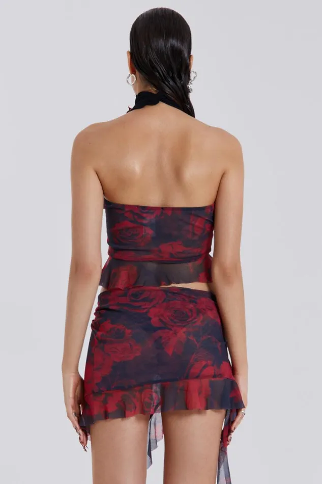 Women Jaded London Skirts Selene Asymmetric Hem Mini Skirt