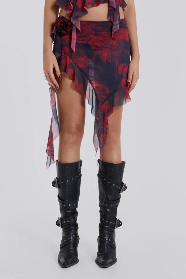Women Jaded London Skirts Selene Asymmetric Hem Mini Skirt