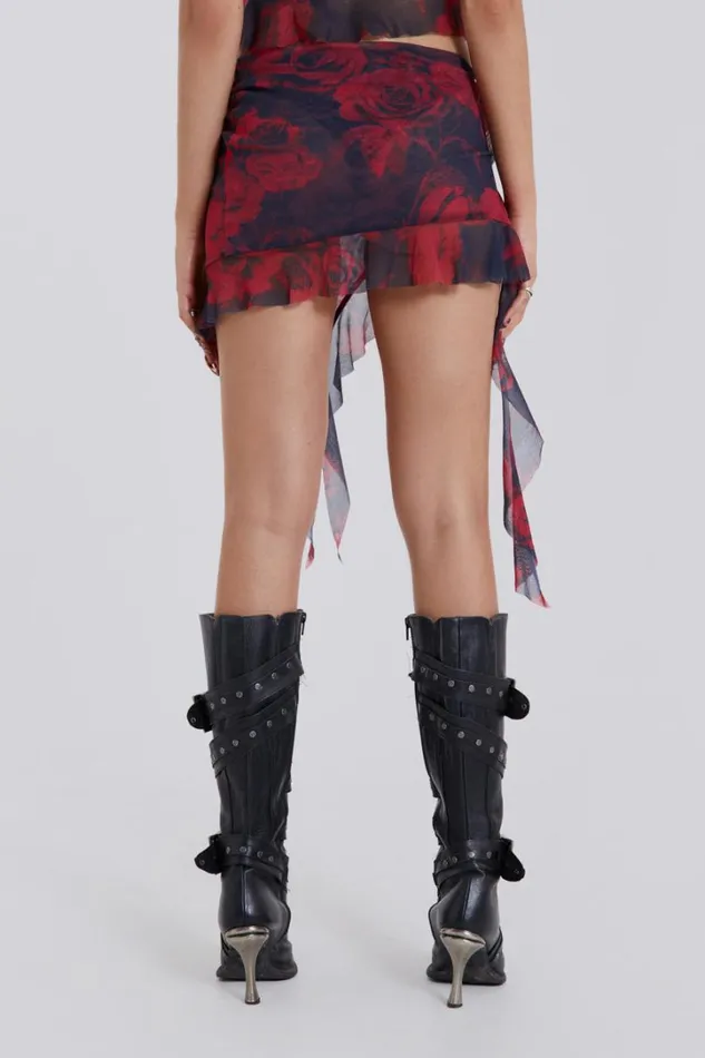 Women Jaded London Skirts Selene Asymmetric Hem Mini Skirt
