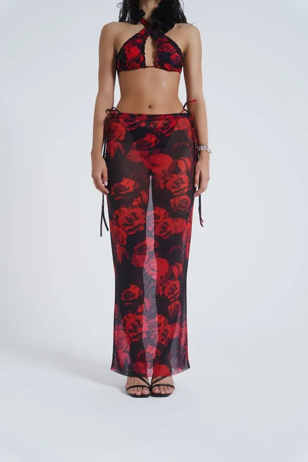 Women Jaded London Skirts Selene Mesh Maxi Skirt