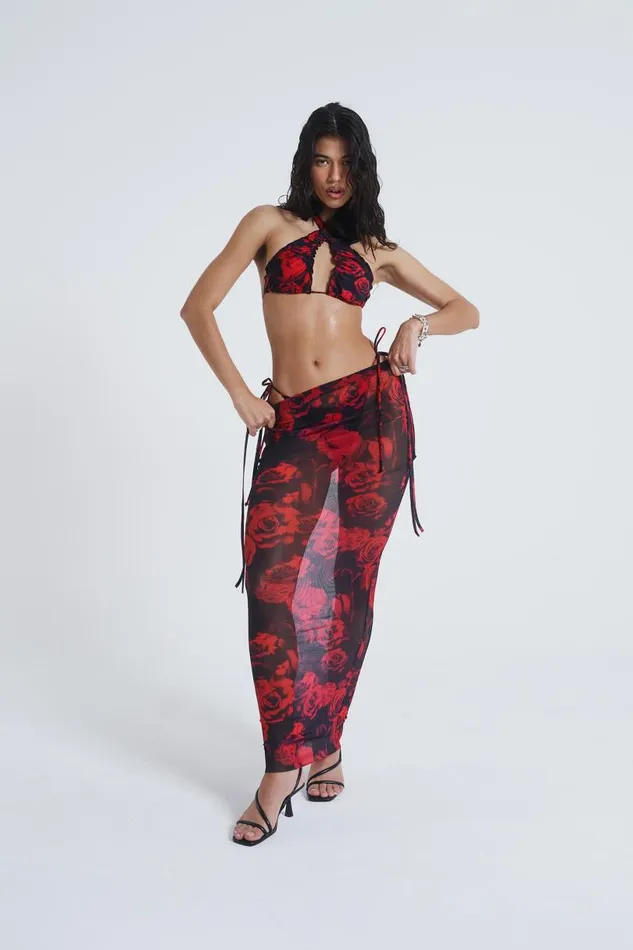 Women Jaded London Skirts Selene Mesh Maxi Skirt