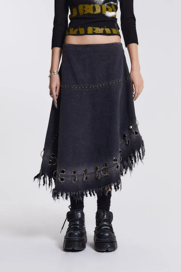 Women Jaded London Skirts Vendetta Denim Midi Skirt