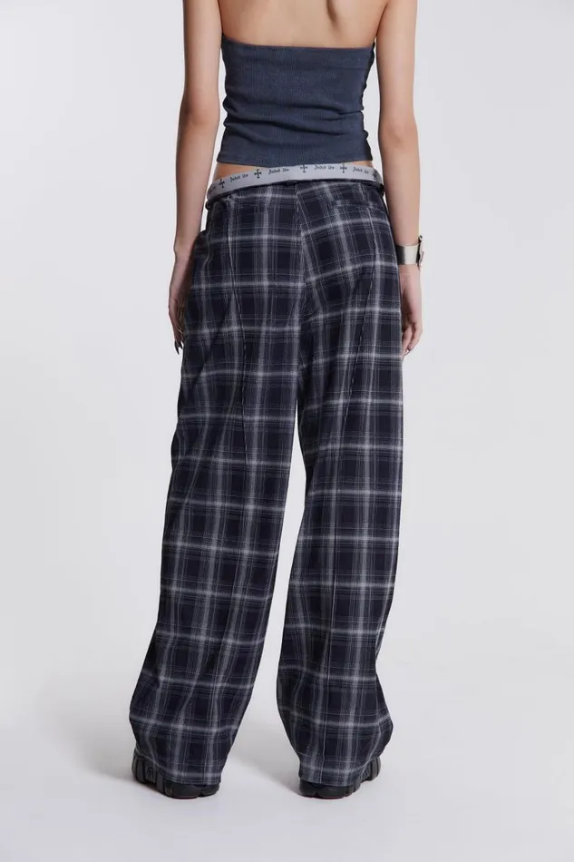 Women Jaded London Trousers Aphex Checked Trousers
