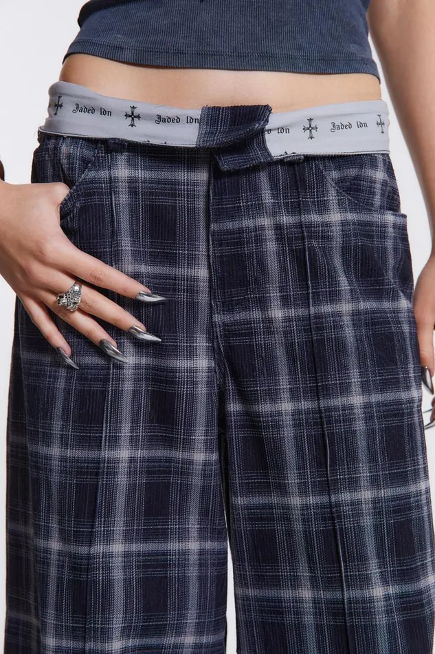 Women Jaded London Trousers Aphex Checked Trousers