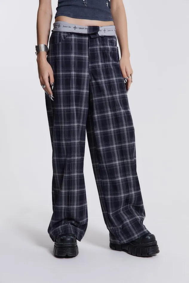 Women Jaded London Trousers Aphex Checked Trousers