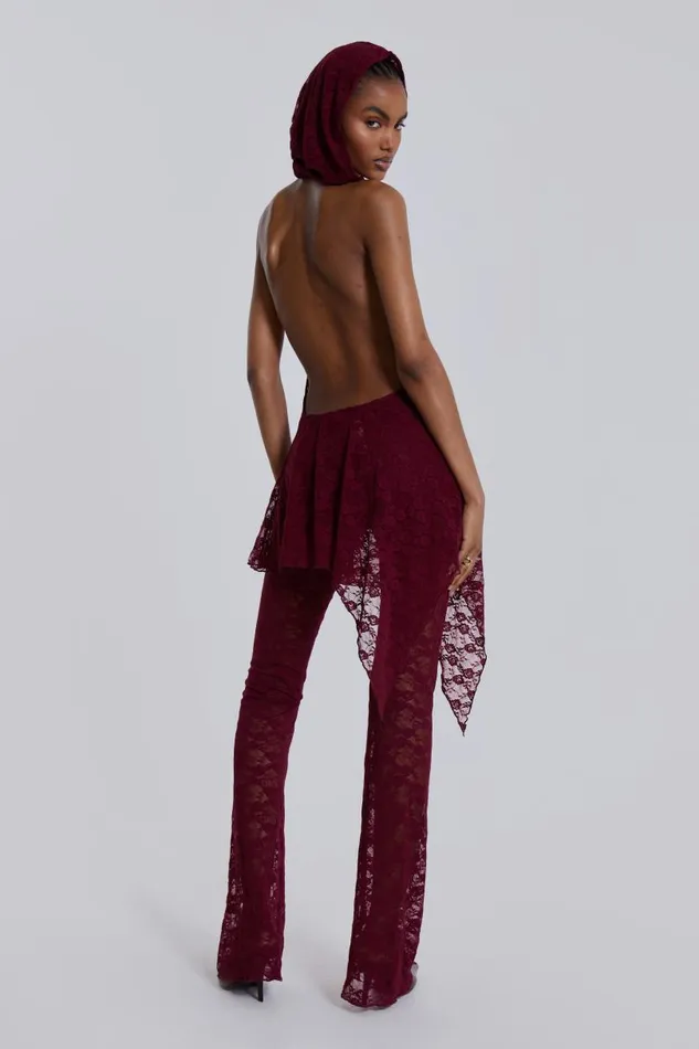Women Jaded London Trousers Riva Lace Hooded Coord Set