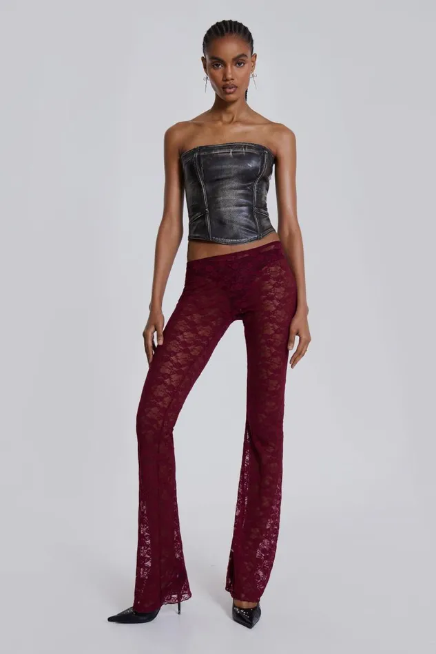 Women Jaded London Trousers Riva Lace Hooded Coord Set