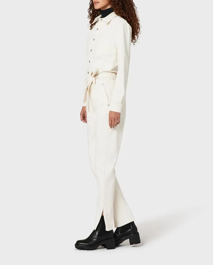 Women Jumpsuits 038 Rompers Rag 038 Bone Mia Denim Jumpsuit Ecru