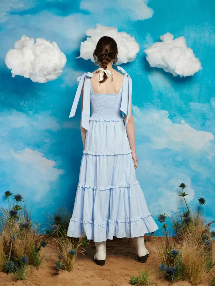 Women Kansas Stripe Midi Dress Cornflowerblue Sister Jane Dresses