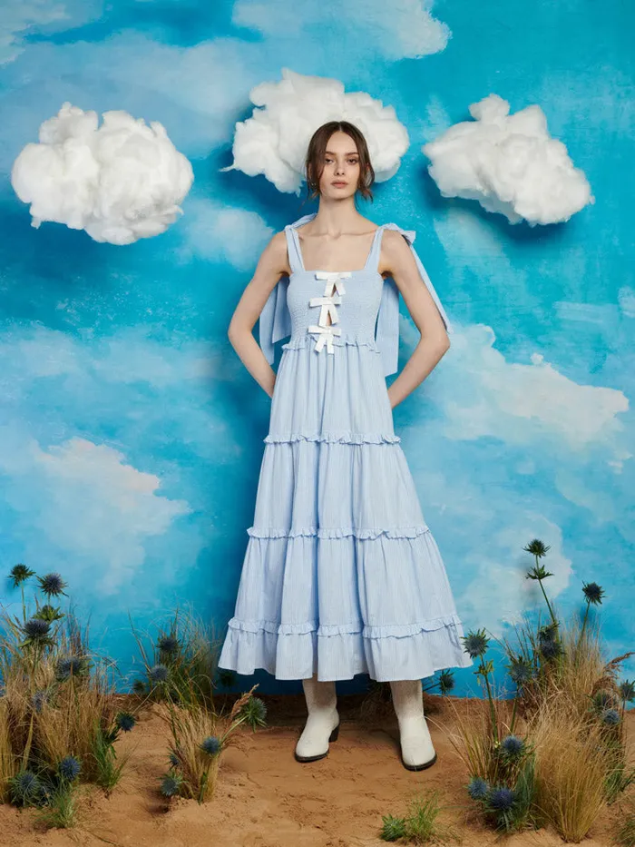 Women Kansas Stripe Midi Dress Cornflowerblue Sister Jane Dresses
