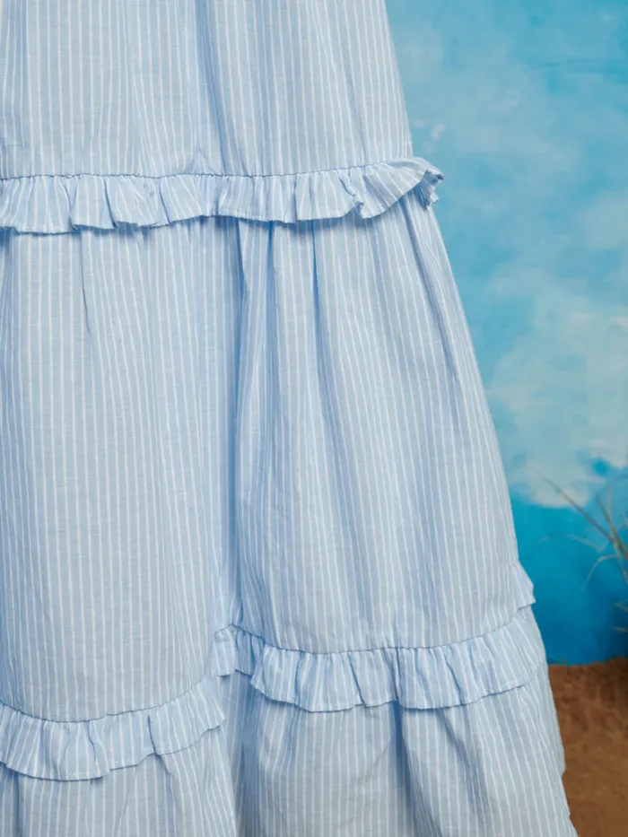 Women Kansas Stripe Midi Dress Cornflowerblue Sister Jane Dresses