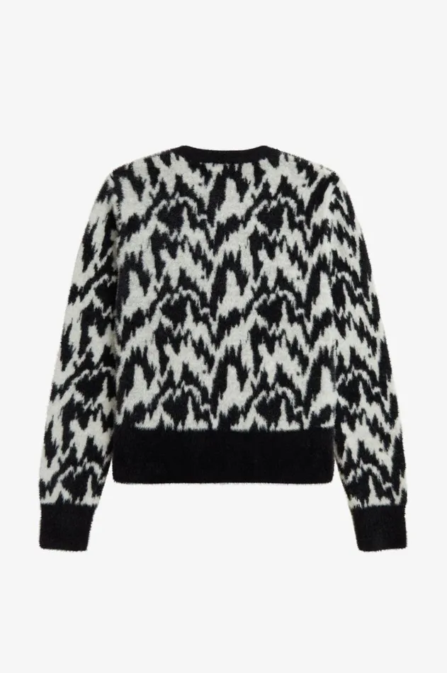 Women Knitwear Fred Perry Animal Jacquard Jumper Ecru