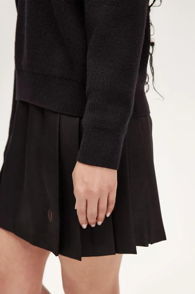 Women Knitwear Fred Perry Knitted Shirt Black