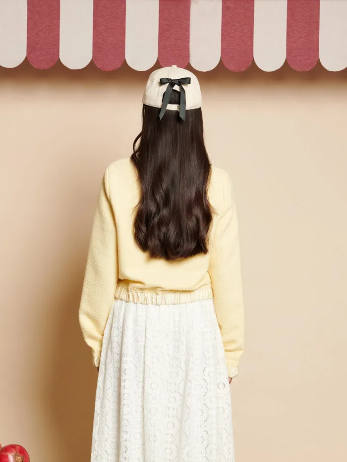 Women Lemonade Boucle Cardigan Pale Yellow Sister Jane Jackets