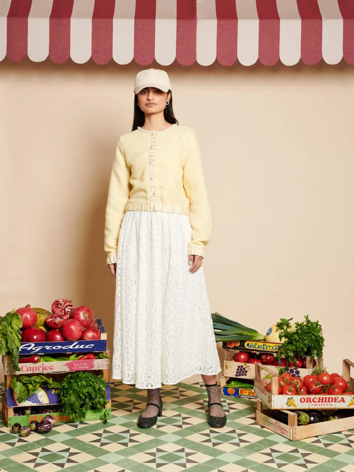 Women Lemonade Boucle Cardigan Pale Yellow Sister Jane Jackets