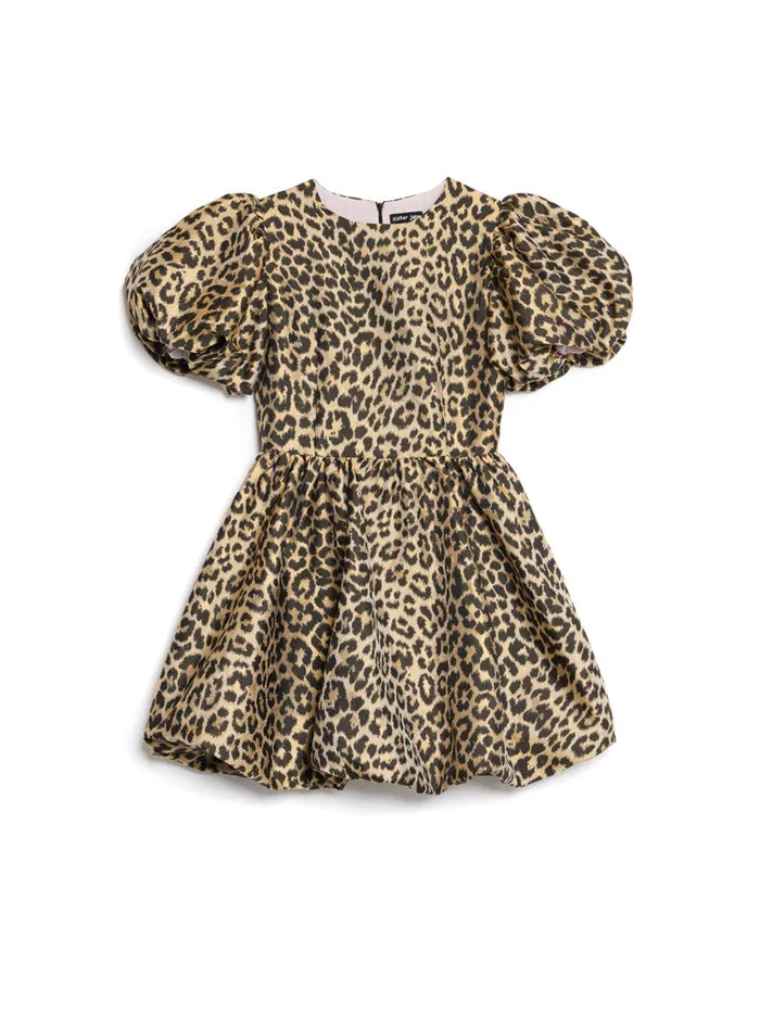 Women Lola Leopard Jacquard Dress Leopard Sister Jane Dresses