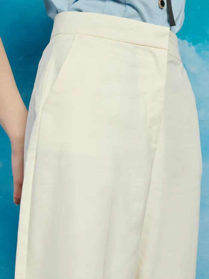 Women Lucky Embroidered Trousers Pearled Ivory Sister Jane Bottoms