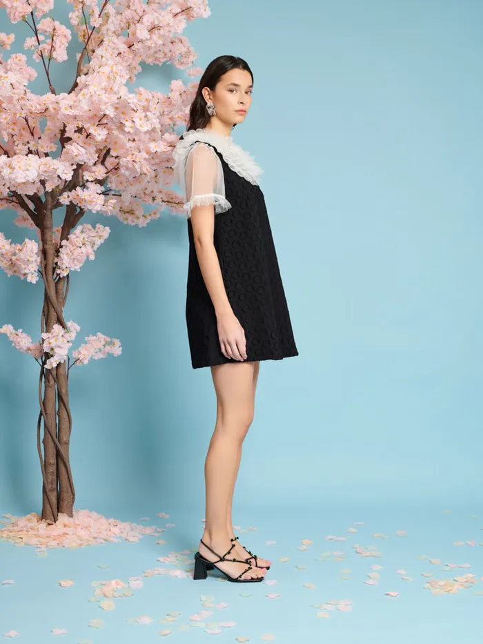 Women Mara Jacquard Mini Dress Coal Black Sister Jane Dresses