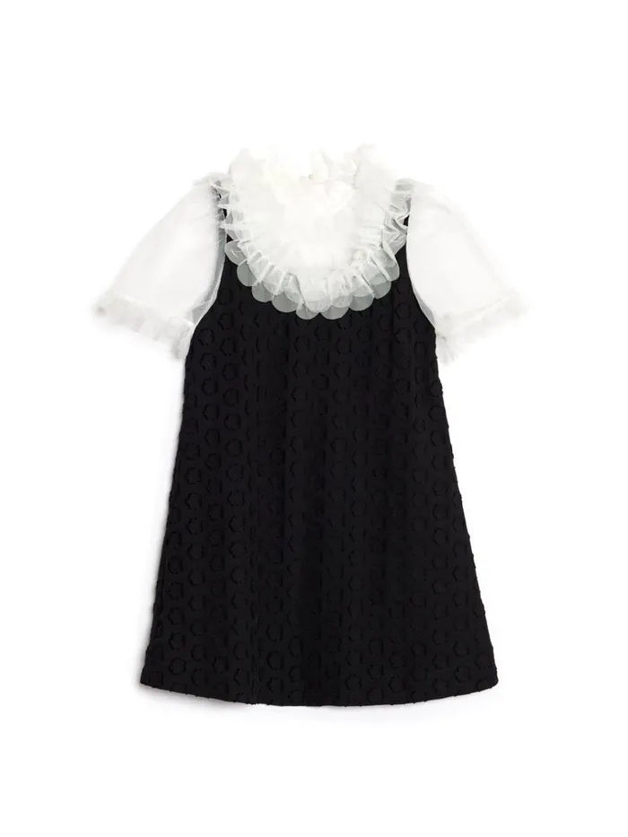 Women Mara Jacquard Mini Dress Coal Black Sister Jane Dresses