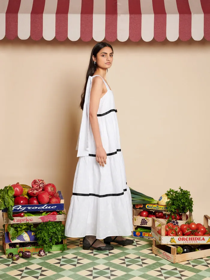 Women Meadow Jacquard Midi Dress Snow White Sister Jane Dresses