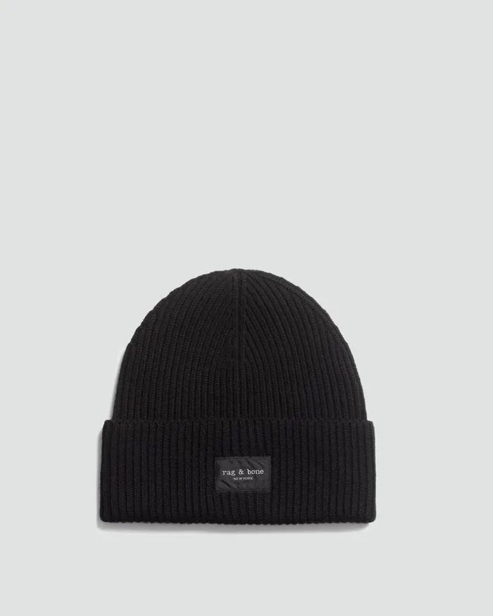 WomenMen Hats Rag 038 Bone Blake Beanie Black