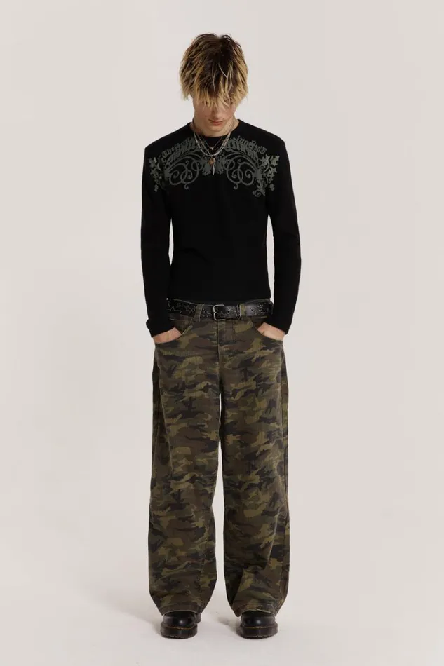 WomenMen Jaded London Colossus Jeans Camo Colossus Baggy Jeans